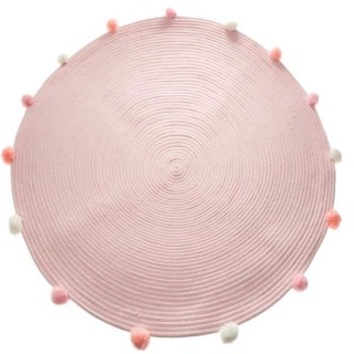 ATMOSPHERA FOR KIDS Tapis Gros Pompons - Rose