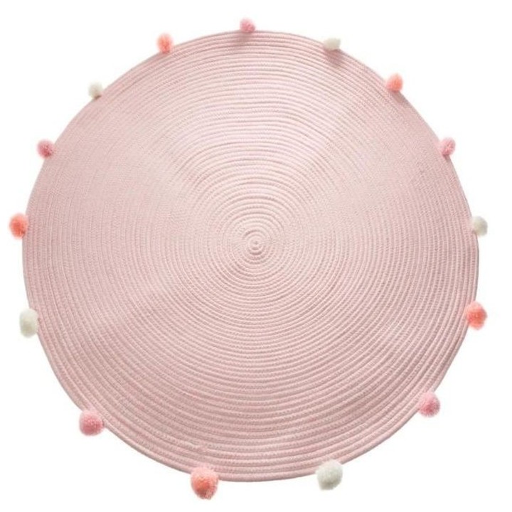 ATMOSPHERA FOR KIDS Tapis Gros Pompons - Rose