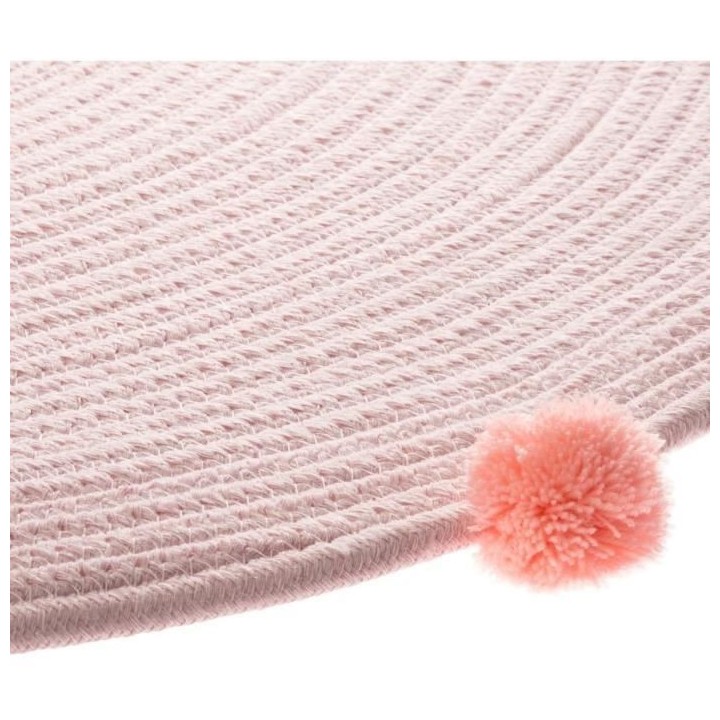 ATMOSPHERA FOR KIDS Tapis Gros Pompons - Rose