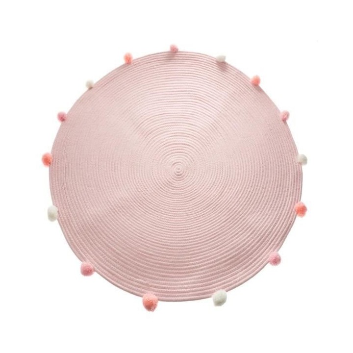 ATMOSPHERA FOR KIDS Tapis Gros Pompons - Rose