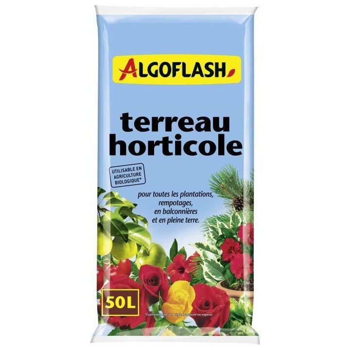 ALGOFLASH - Terreau Horticole 50 L