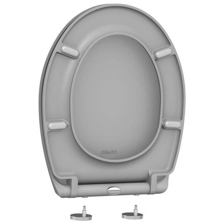 ALLIBERT Abattant de toilette a fermeture silencieuse Dolceo - Gris ma