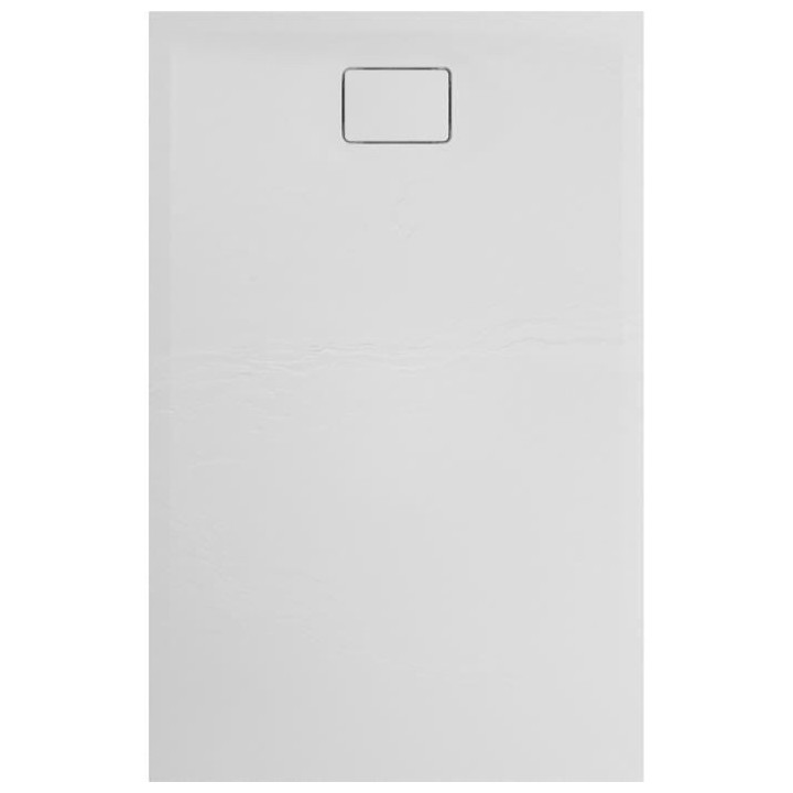 ALLIBERT Receveur de douche effet pierre Terreno - 140x90 cm - Blanc