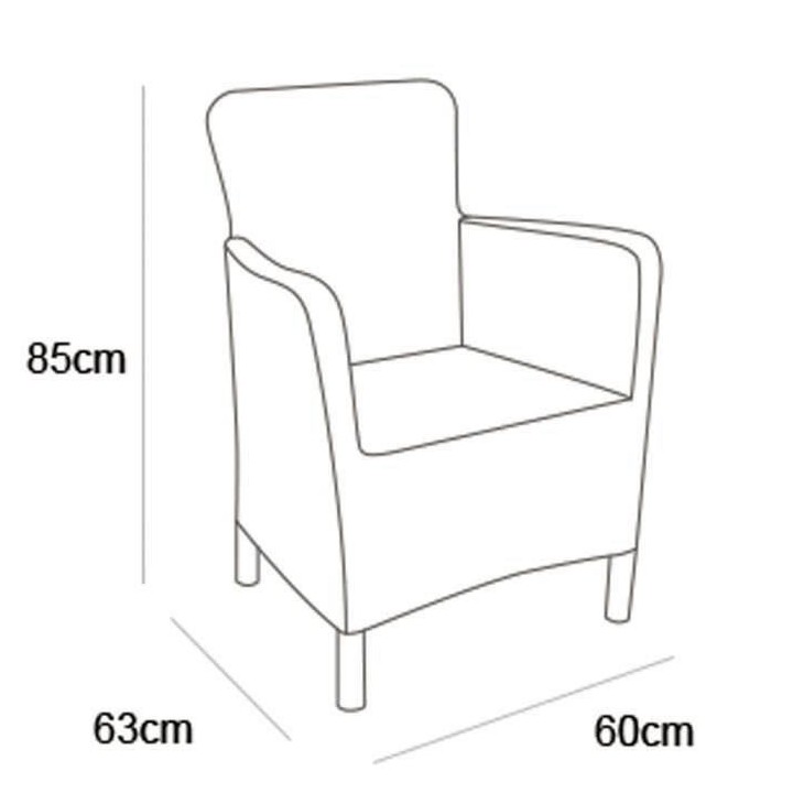 Allibert by KETER Fauteuil de jardin TRENTON - Avec coussin - Résine