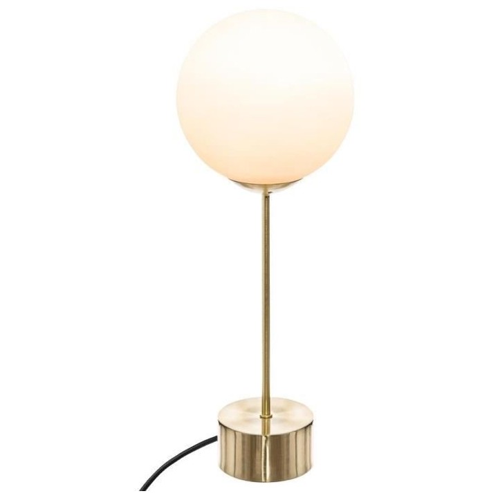 Lampe droite a poser en métal - E14 - 40 W - H. 43 cm - Doré