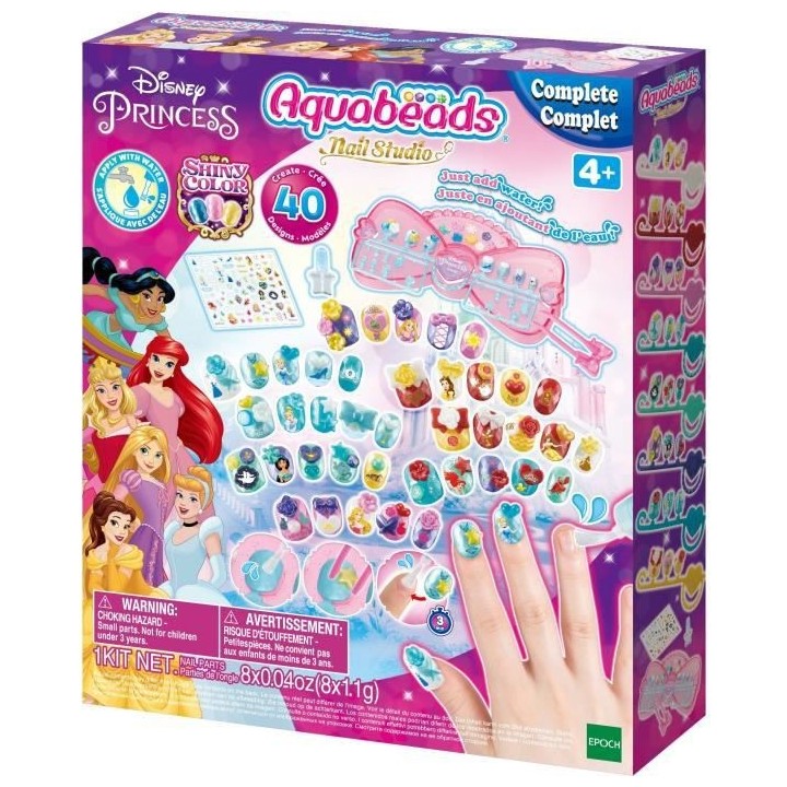 Le coffret de manucure Princesses Disney - Aquabeads - Ongles qui coll