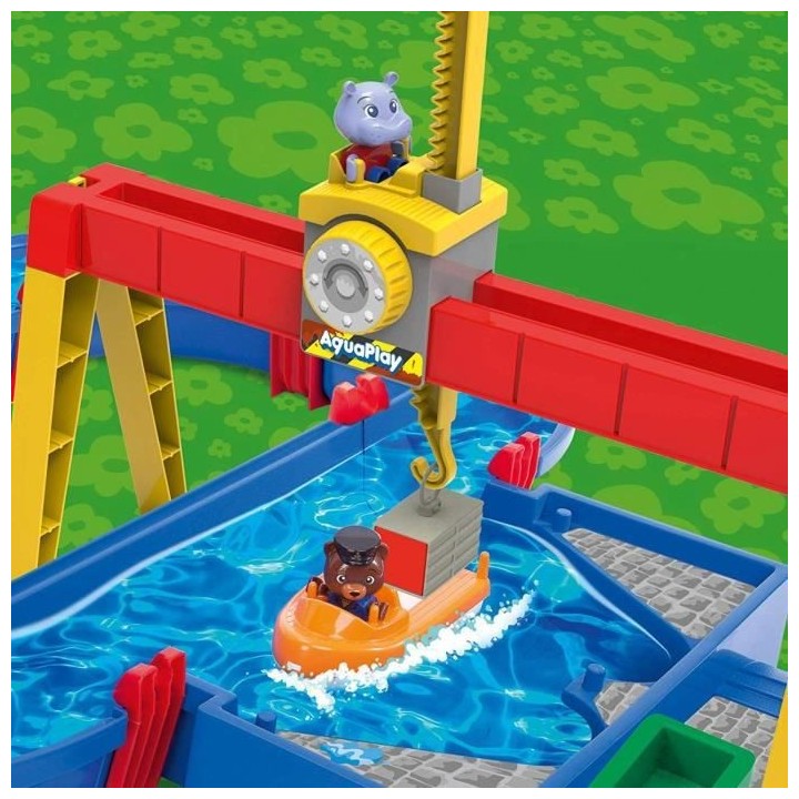 SMOBY - AQUAPLAY Circuit aquatique Port a container + 5 accessoires