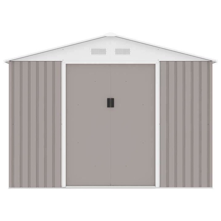 Abri de jardin en métal 7,06 m² - 277 x 255 x 202 cm - Kit d'ancrage