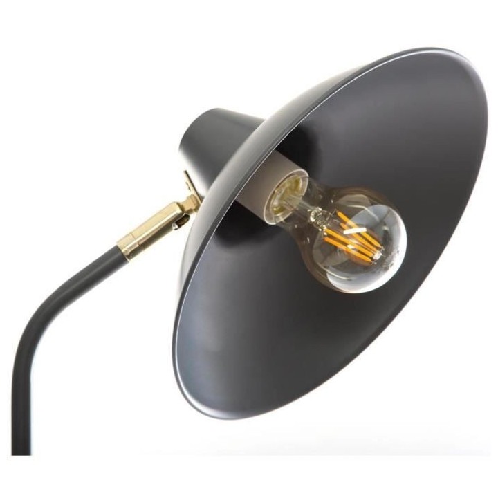 Lampadaire en métal - E27 - 25 W - H. 155 cm - Gris