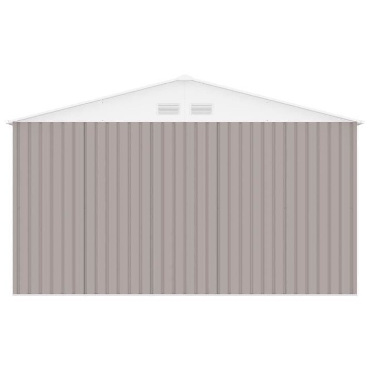 Abri de jardin en métal 12,99 m² - 340 x 382 x 210 cm - Kit d'ancrag