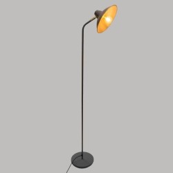 Lampadaire en métal - E27 - 25 W - H. 155 cm - Gris