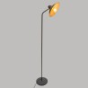 Lampadaire en métal - E27 - 25 W - H. 155 cm - Gris