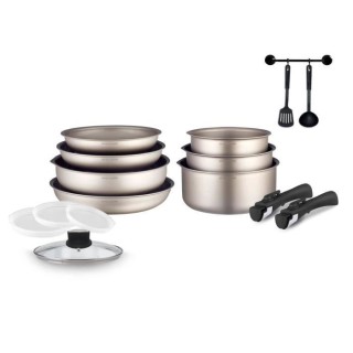 Batterie de cuisine Arthur Martin AM133CH 15 pieces - Aluminium - Poig