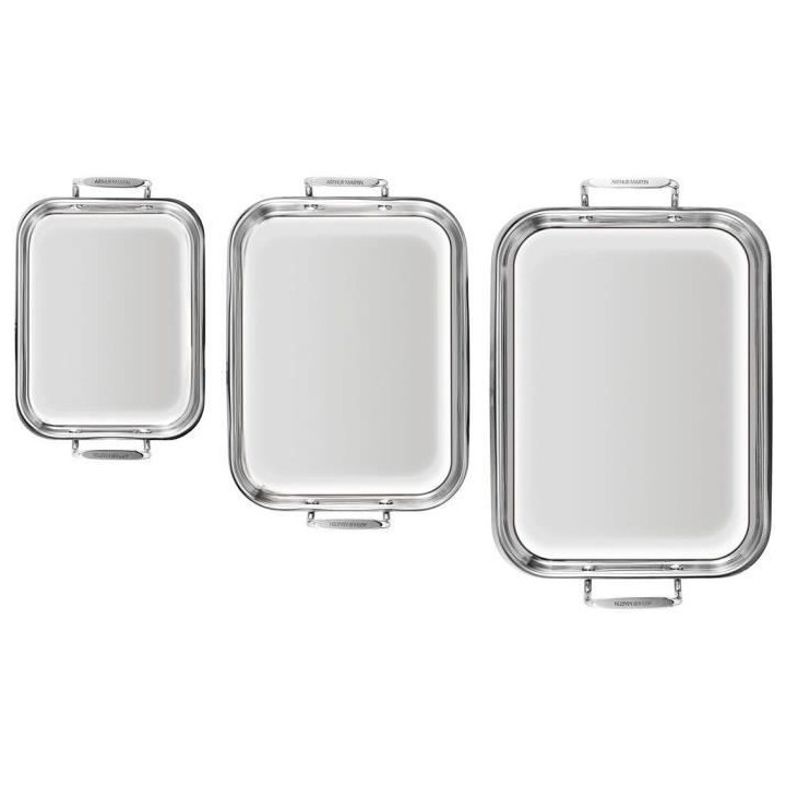 Set de 3 plats a four Arthur Martin AM4521 25-30-35 cm – Acier Inoxy