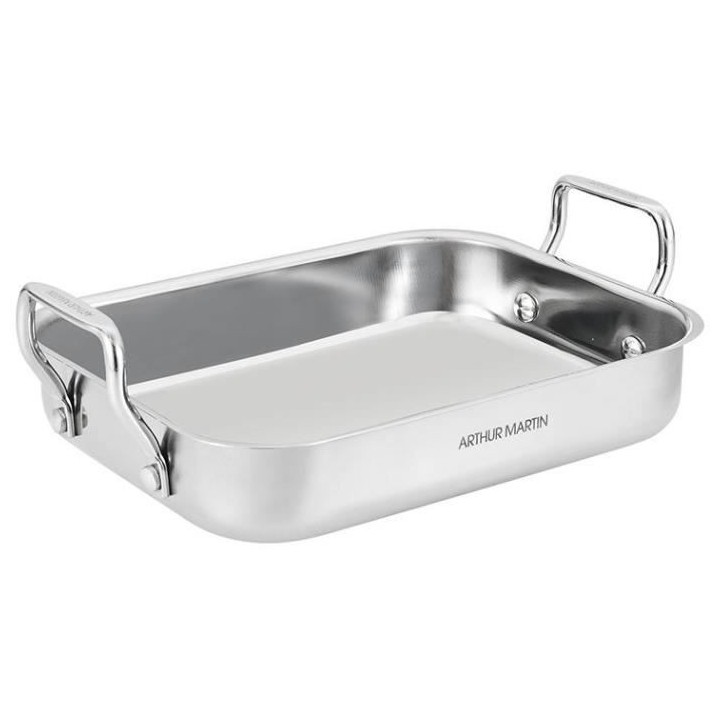 Set de 3 plats a four Arthur Martin AM4521 25-30-35 cm – Acier Inoxy