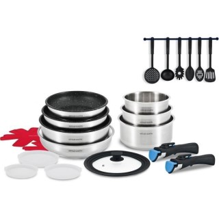 Batterie de cuisine 23 pieces Arthur Martin AM1671 - Inox – Poeles a