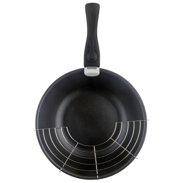 Batterie de cuisine Arthur Martin AM2090 4 pieces - wok 28 cm - alumin