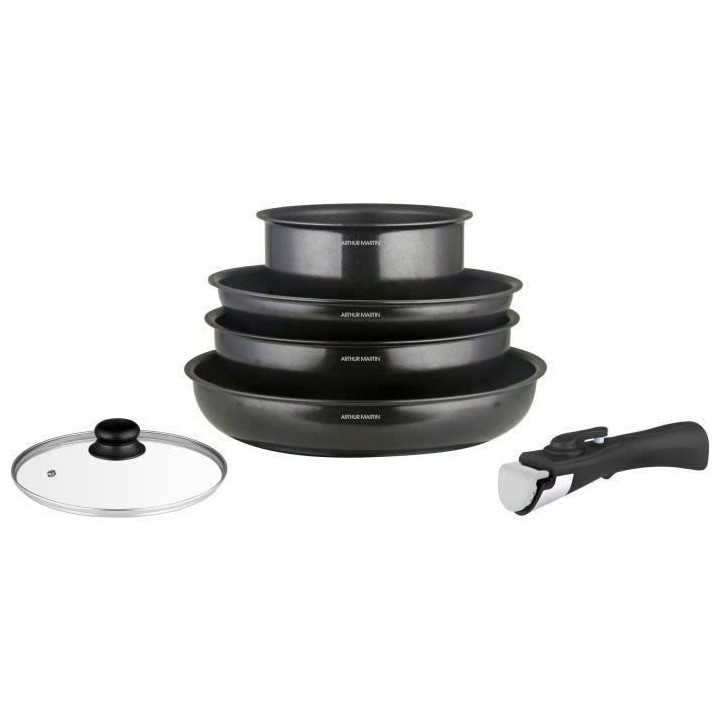 Batterie de cuisine Arthur Martin AM9425 6 pieces - Aluminium - Poign