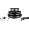 Batterie de cuisine Arthur Martin AM9425 6 pieces - Aluminium - Poignée amovible - Tous feux dont induction