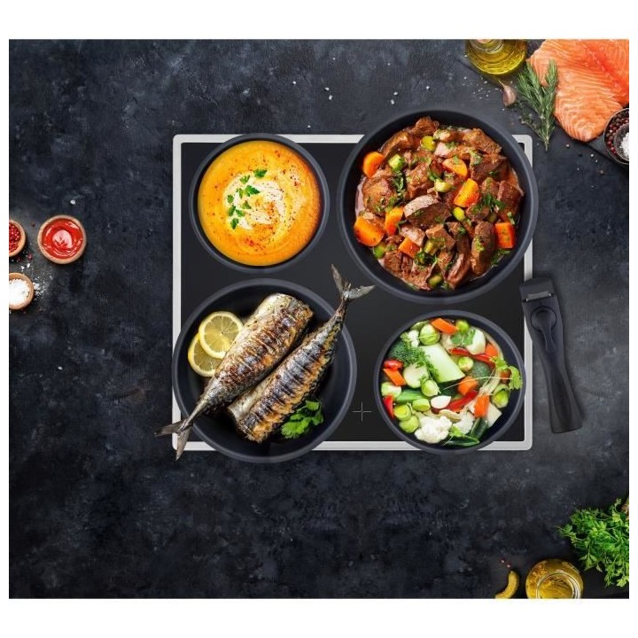 Batterie de cuisine Arthur Martin AM9425 6 pieces - Aluminium - Poign