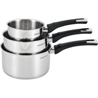 Arthur Martin AM107 - Set de 3 casseroles 14-18-20 cm - Inox - Tous fe