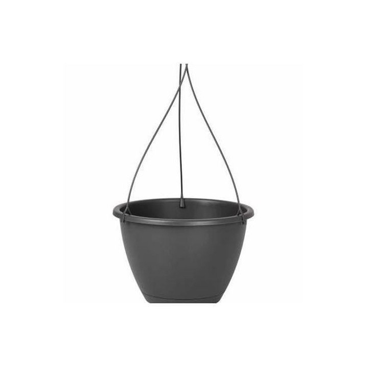 ARTEVASI Pot de fleurs suspendu Algarve - 8 L - 31 x 31 x 20,5 cm - Gr