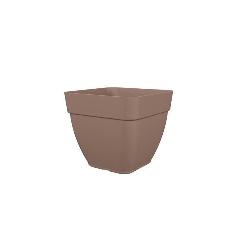 Pot a fleurs et plantes carré CAPRI CAMPANA - Plastique - 37x37 cm - Taupe - ARTEVASI