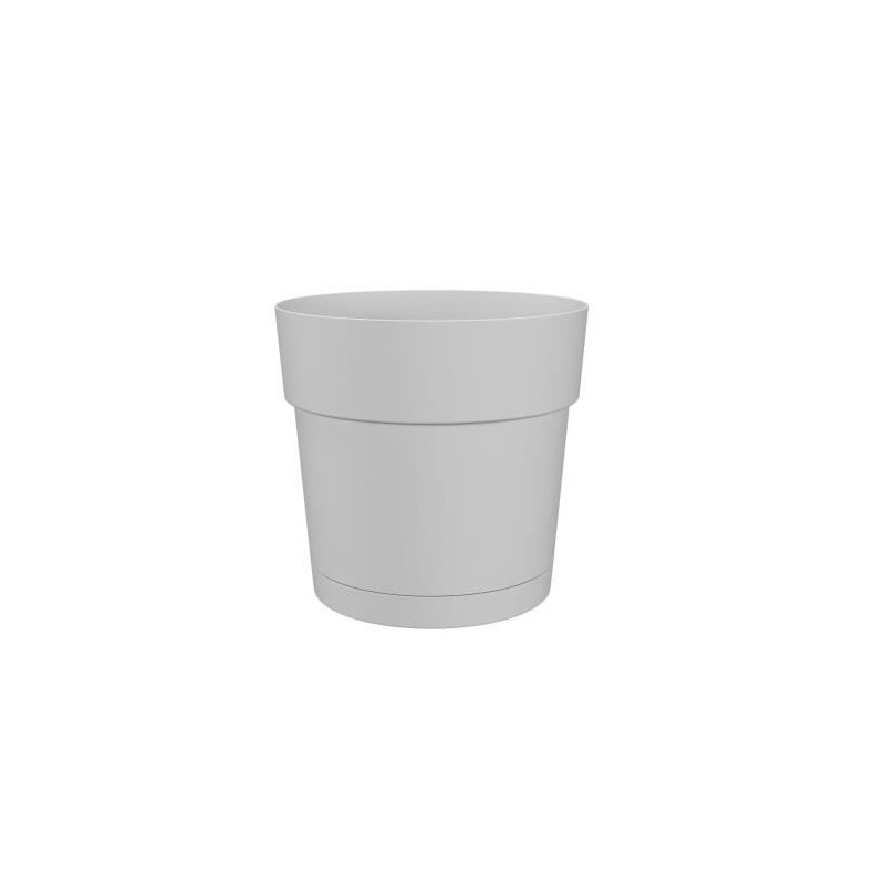 Pot a fleurs et plantes rond CAPRI LARGE - Plastique - Réservoir d'eau - diametre 30 cm - Blanc - ARTEVASI