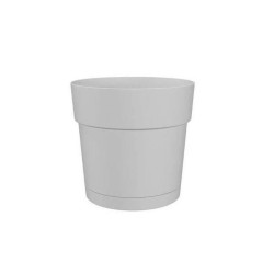 Pot a fleurs et plantes rond CAPRI LARGE - Plastique - Réservoir d'eau - diametre 35 cm - Blanc - ARTEVASI