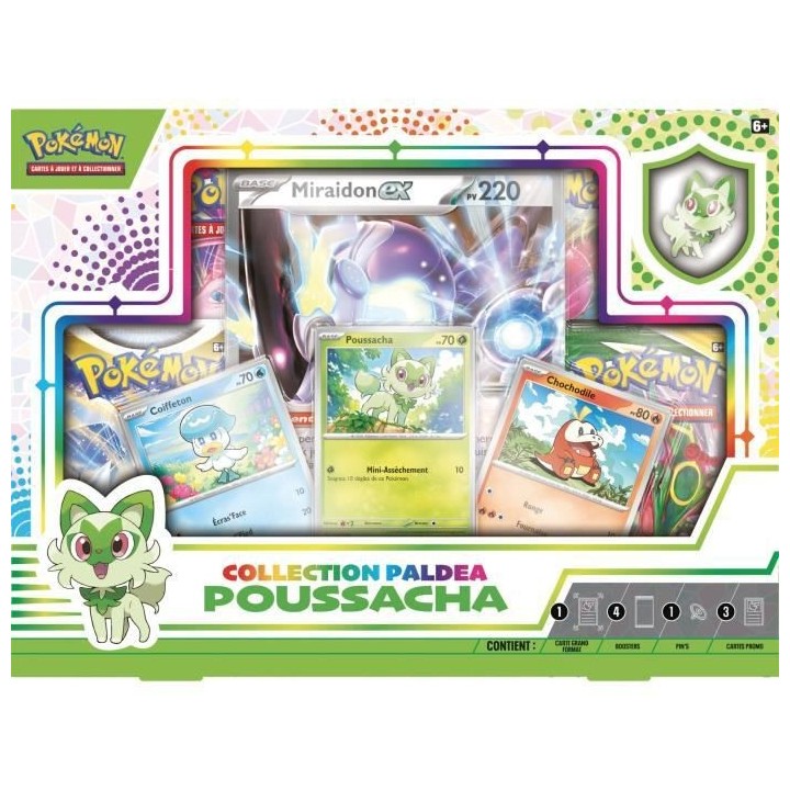 Pokemon - Collection Paldea - Coffret Coiffeton, Chochodile ou Poussac
