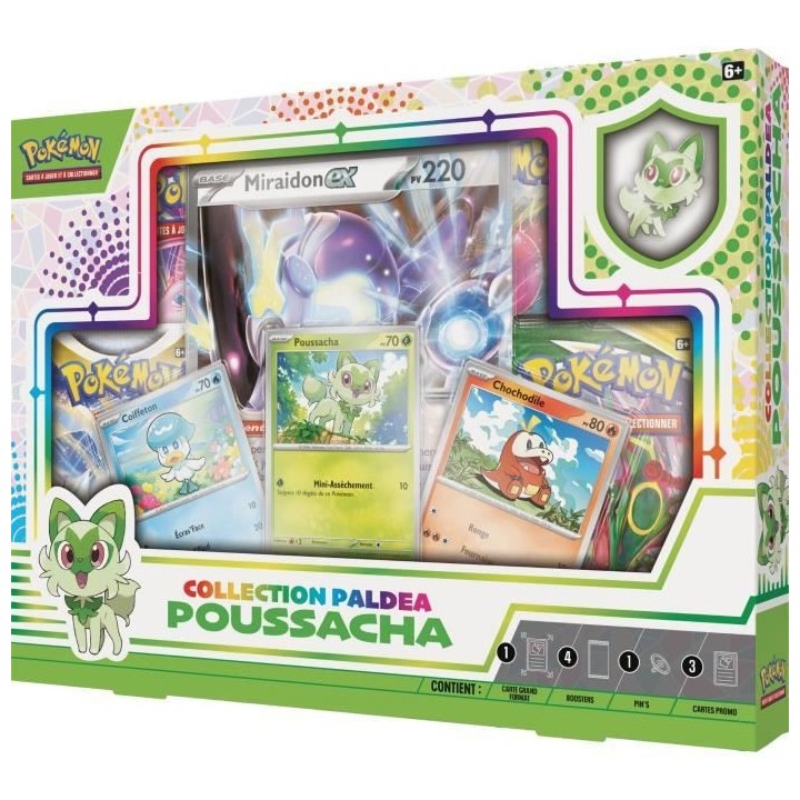 Pokemon - Collection Paldea - Coffret Coiffeton, Chochodile ou Poussac