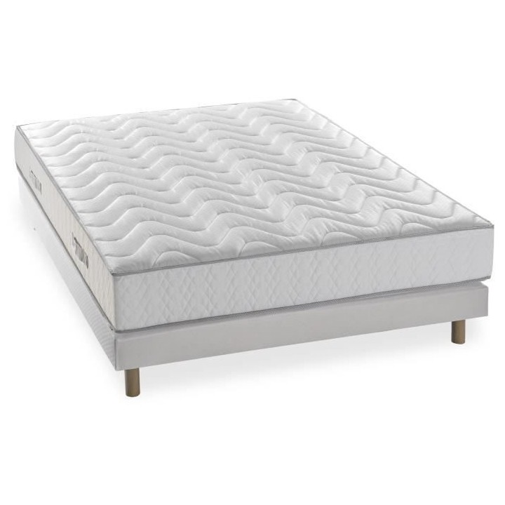 DEKO DREAM Ensemble MAINE Matelas + sommier 140x200cm - Mousse - 5 zon