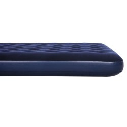 BESTWAY Matelas gonflable floqué Horizon Double + Pompe électrique Sidewinder + Sac – 2 places – Bleu