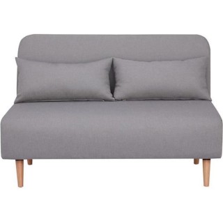 Banquette BZ 2 places - Style scandinave gris - L 130 x P 90 x 81 cm -
