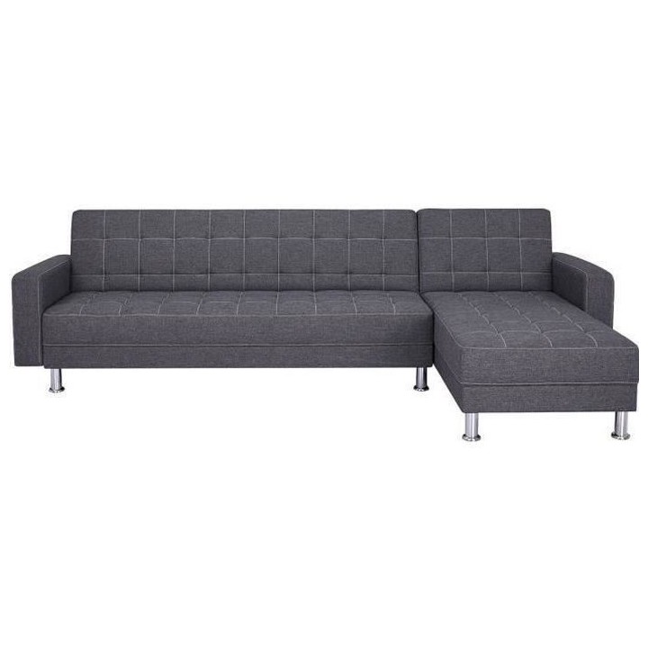 Canapé d'angle convertible 3 places réversible - Tissu gris foncé a