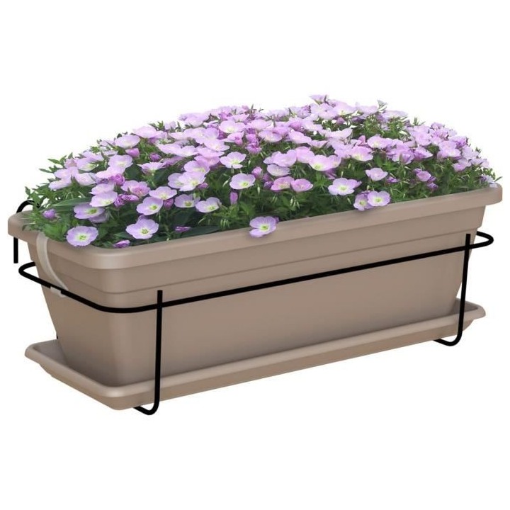 ARTEVASI - Kit balcon Jardiniere venezia 50cm taupe 50 x 19,5 x h16,3