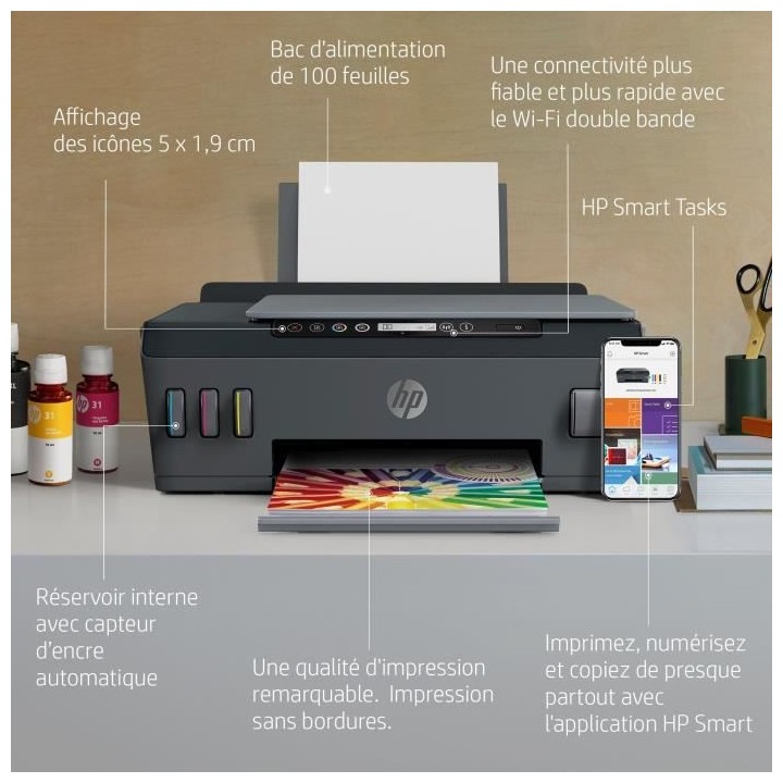 HP Smart Tank Plus 555 Imprimante tout-en-un couleur a réservoir d'en