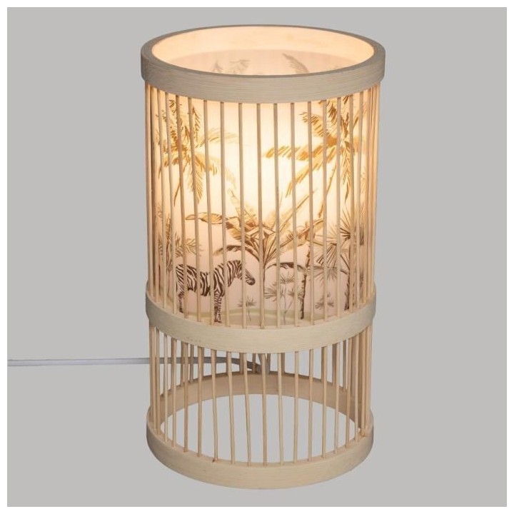 Lampe bambou Safari