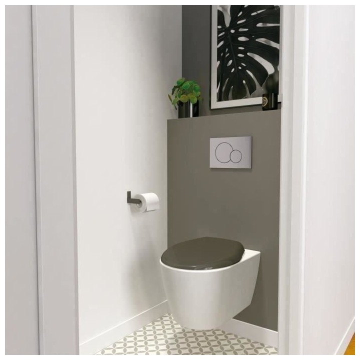 ABATTANT MARINA GRIS - POLYPROPYLENE