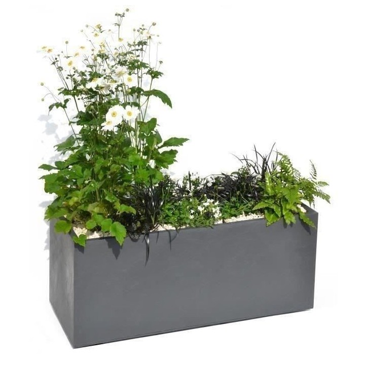 EDA Jardiniere Volcania - 99,5 x 39 x 43 cm - 98 L - Gris galet