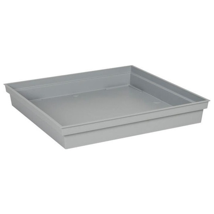 EDA Soucoupe carrée Toscane - 40 cm - Gris béton