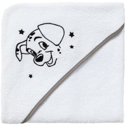 Cape de bain DISNEY 101 DALMATIENS - Des la naissance - Coton - 75 x 75 cm - Blanc