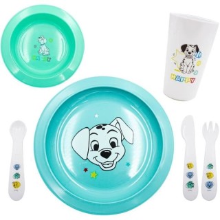 Coffret repas DISNEY 101 DALMATIENS - Assiette+Bol+Gobelet+Couverts -