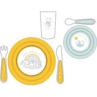 Coffret repas DISNEY WINNIE UP IN THE SKY - Assiette+Bol+Gobelet+Couve