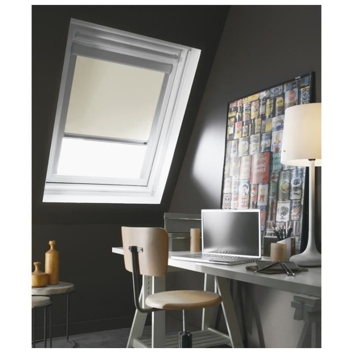 MADECOSTORE Store Enrouleur Occultant Cadre Alu compatible VELUX - Bei