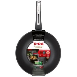 TEFAL E3001904 Emotion poele wok 28cm, revetement anti-adhésif, tous feux dont induction