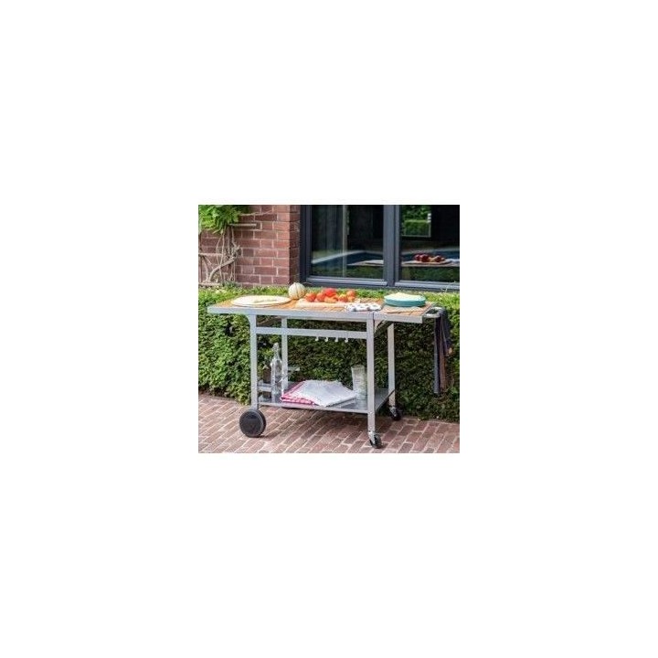 Desserte de jardin GRANDI XL avec plateaux - Roulettes multidirectionn