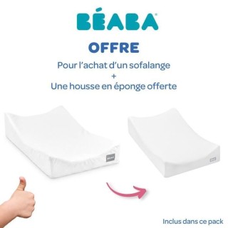 BEABA, Matelas a langer Sofalange + Drap housse éponge non imperméab