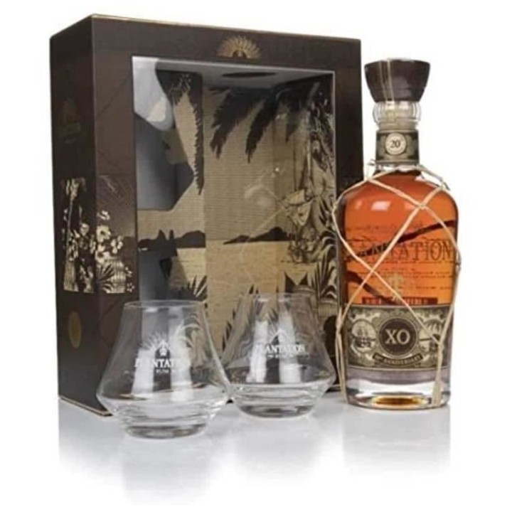 Coffret dégustation PLANTATION Rhum XO avec 2 verres