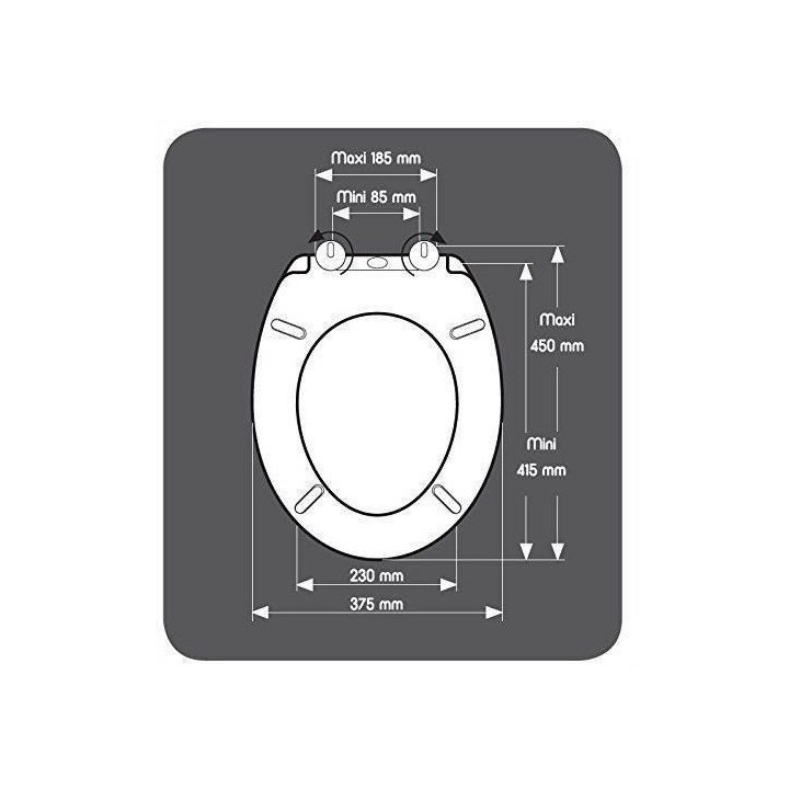 ABATTANT PRESTO CARBONE - THERMODUR